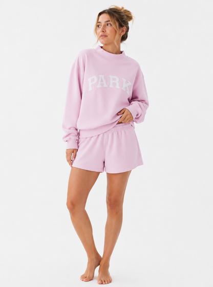 Polka dots mock neck